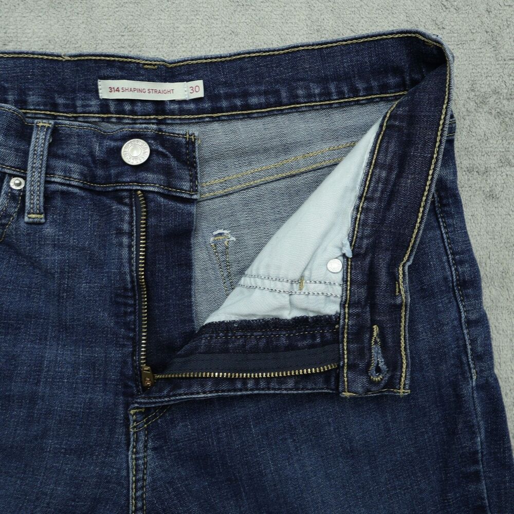 Levi's 314 Jeans Women's Size 30 Mid-Rise Shaping Straight Denim 29.5" Inseam - Picture 3 of 16